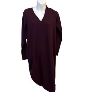 Universal Standard Geneva Cotton Asymetrical Dress Black Cherry Size 4XS US 0